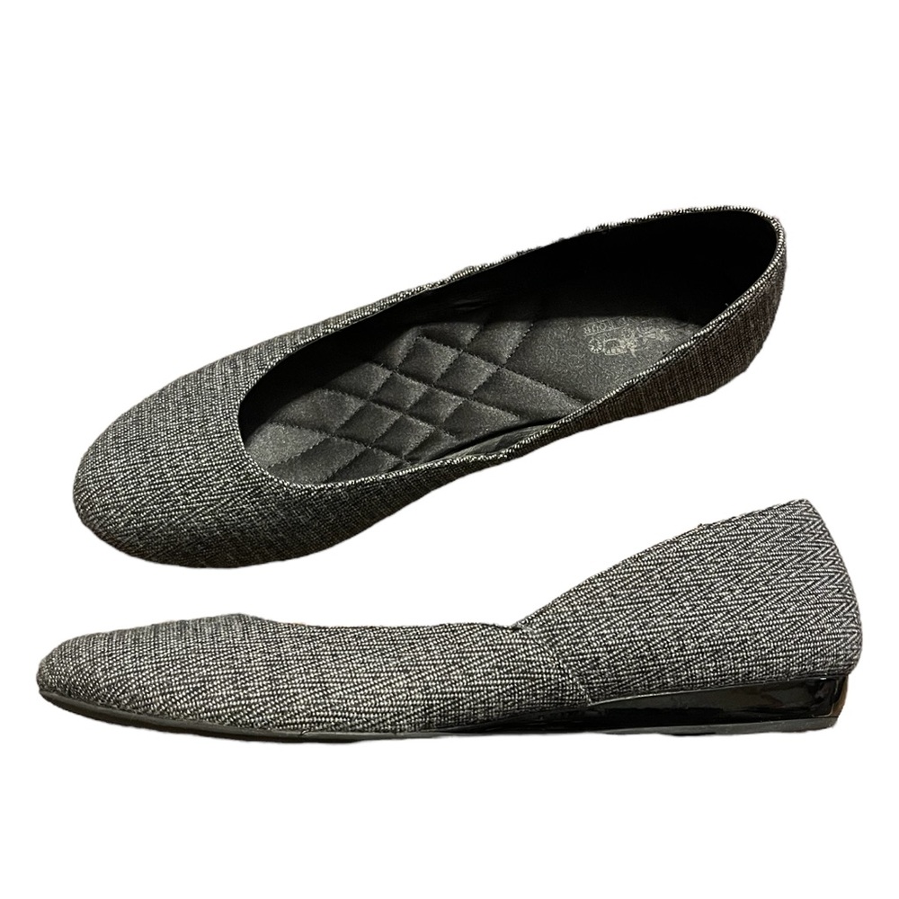 Coach And Four Black/Gray Mini Wedge Herringbone Flats